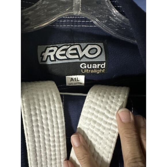REEVO Guard Ultralight - Super Light - BJJ Gi for Kids and A1L, Navy Blue - Picture 3 of 3